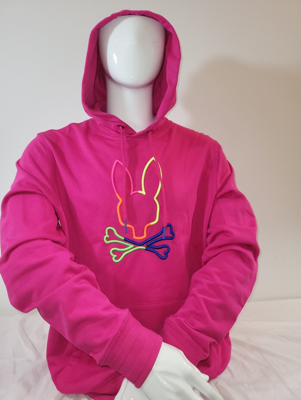 Psycho Bunny Men's  Pink Drake  Hoodie Sweatshirt Authentic Original $145 L